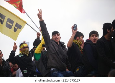 Diyarbakır, Turkey - January 20, 2012: Freedom Rally For Abdullah Öcalan Was Held By The Peace And Democracy Party (BDP).