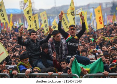 Diyarbakır, Turkey - January 20, 2012: Freedom Rally For Abdullah Öcalan Was Held By The Peace And Democracy Party (BDP).