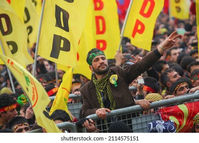 Diyarbakır, Turkey - January 20, 2012: Freedom Rally For Abdullah Öcalan Was Held By The Peace And Democracy Party (BDP).