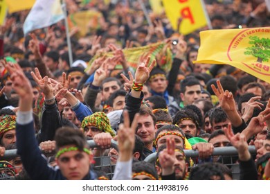 Diyarbakır, Turkey - January 20, 2012: Freedom Rally For Abdullah Öcalan Was Held By The Peace And Democracy Party (BDP).