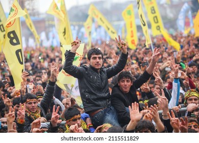 Diyarbakır, Turkey - January 20, 2012: Freedom Rally For Abdullah Öcalan Was Held By The Peace And Democracy Party (BDP).