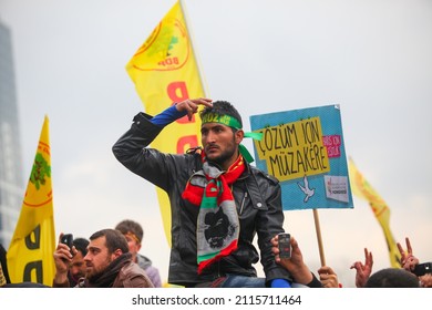 Diyarbakır, Turkey - January 20, 2012: Freedom Rally For Abdullah Öcalan Was Held By The Peace And Democracy Party (BDP).