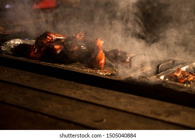 Turkey Legs Roasting At Florida State Fair.