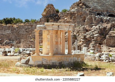 Turkey, Manavgat Side Trade Agora, Goddess Tykhe (Tike) Temple.
Public Image In The Open Space, Free Of Charge.