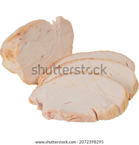 Turkey meat fillet isolated on white Сток-фото © 