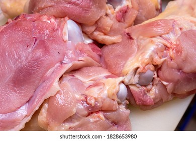 Turkey Meat, Wings, Thighs Background Close Up