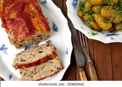 Turkey Meatloaf With Roasted Potatoes