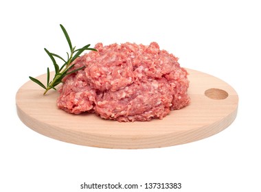 Turkey Minced Meat Isolated On White Background