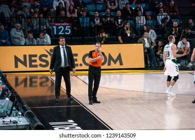 İstanbul / Turkey, November 16, 2018: EuroLeague 2018-19 Round 7 Game Anadolu Efes Vs Panathinaikos, Sinan Erdem Dome.