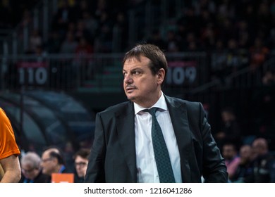 İstanbul / Turkey, October 25, 2018: Ergin Ataman During EuroLeague 2018-19 Week 4 Basketball Game Anadolu Efes Vs Fenerbahce Istanbul, Sinan Erdem Dome.