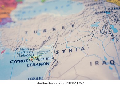 Turkey on map background