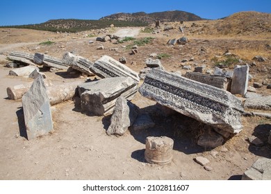 Turkey, ruins of the ancient spa town of Hierapolis (2nd century B.C)
