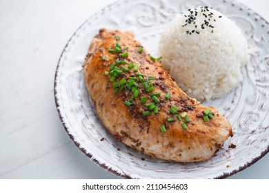 Turkey Tenderloin With Mustard And Soy Sauce.