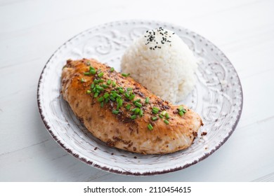 Turkey Tenderloin With Mustard And Soy Sauce.