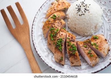 Turkey Tenderloin With Mustard And Soy Sauce.