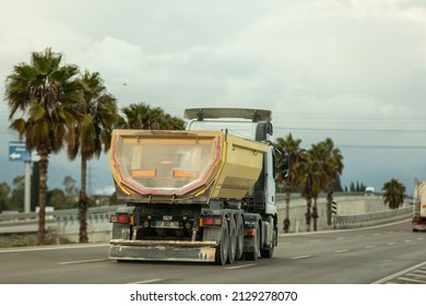 TURKEY-ANTALYA, 02.22.2022 : Heavy Tonnage Vehicles To Drive From The Right Lane In Accordance With Traffic Rules