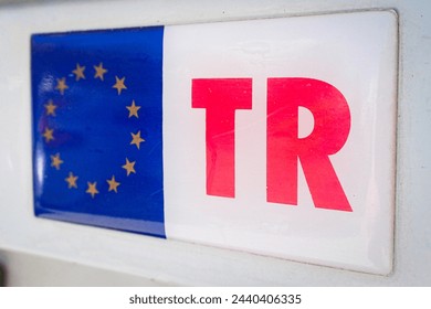 Turkey-EU Relations: Symbolic EU Flag and TR Emblem.