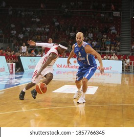 Turkey's Basketball National Team On August 15, 2015 In Istanbul At The Tournament That Greece National Basketball Team Was Defeated 73-64. (L) Ali Muhammet (Bobby Dixon) And Nick Calathes