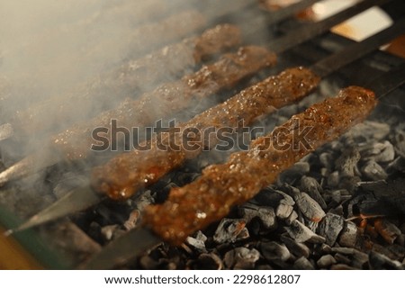 Turkish Adana Kebab On The Grill