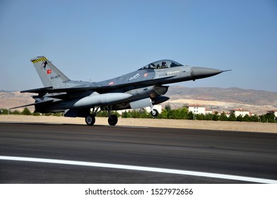 Turkish Air Force fighter jet. F16 Fighting Falcon. 07/15/2009 Ankara Murted Air Base. 