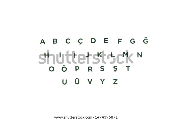 Turkish Alphabet Black Letters On White Stock Photo Edit Now