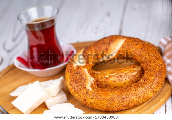 Turkish bagel and Turkish\
tea