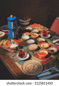 Turkish Breakfast In Istanbul Cafe