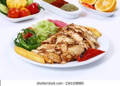 Turkish chicken doner kebab grilled meat