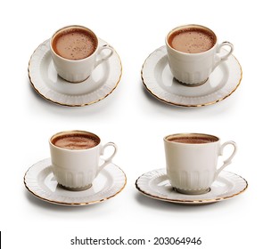 Turkish Coffee Cup Set With Clipping Path