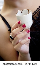 Turkish Coffee Fortune Teller Woman Detail Photo