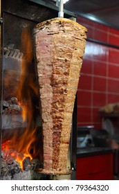 Turkish doner kebab in a Istanbul restaurant, Turkey