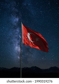 Turkish Flag At Night Wallpaper Country