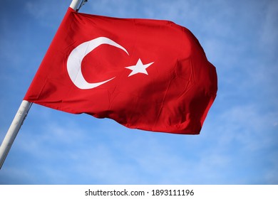 
Turkish Flag Waving In The Wind