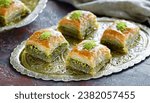 Turkish Pistachio Baklava Dessert bakery 