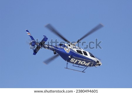 Turkish police helicopter on air