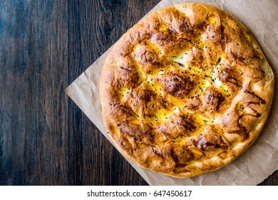 Turkish Ramadan Pita Or Ramazan Pidesi. (Pide)
