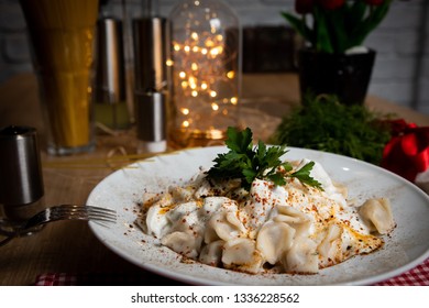 Turkish Ravioli  Of Kayseri Turkey Manti