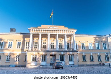 Turku, Finland - August 4, 2021: The main building at Abo Akademi University.