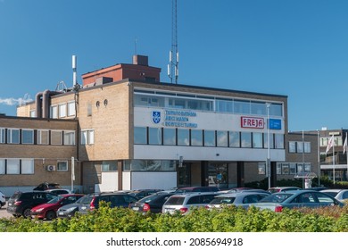 Turku, Finland - August 6, 2021: Port Of Turku.