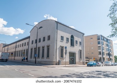 Turku, Finland - August 6, 2021: Turku Conservatory and Music School (Abo konservatorium och musikskola).