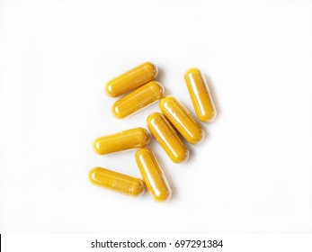 Turmeric Capsules Isolated