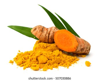 Turmeric Isolated On White Background