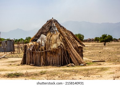Turmi tribe house in southern Ethiopia, Omo Valley - Shutterstock ID 2158140931