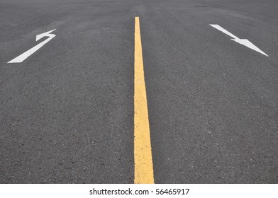 Turn Arrow On Asphalt Road Stock Photo 56465917 | Shutterstock