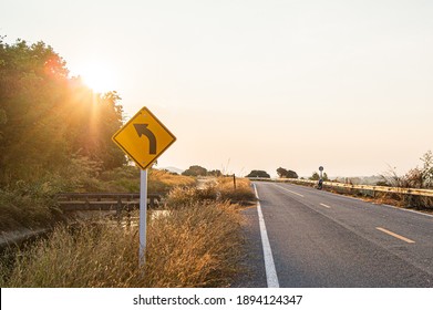 Turn left sign with the street side in  - Shutterstock ID 1894124347