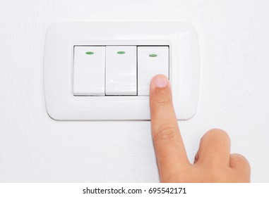 Hand Pressing Electroniclight Switch Stock Photo (Edit Now) 109886879