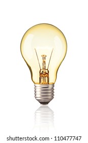 turn on tungsten light bulb,  Realistic photo image
Glowing yellow light bulb isolated on white background - Shutterstock ID 110477747