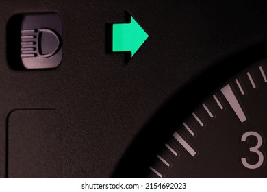 Turn Signal Control Light In Car Dashboard - Right