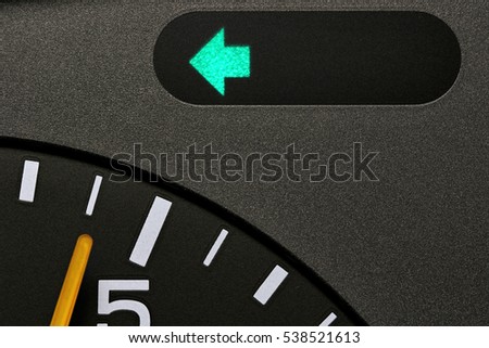 turn signal control light in car dashboard
