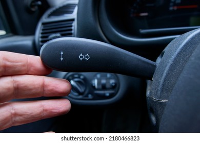 The Turn Signal Lever, The Driver Turns On The Turn Signal.